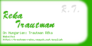 reka trautman business card