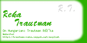reka trautman business card